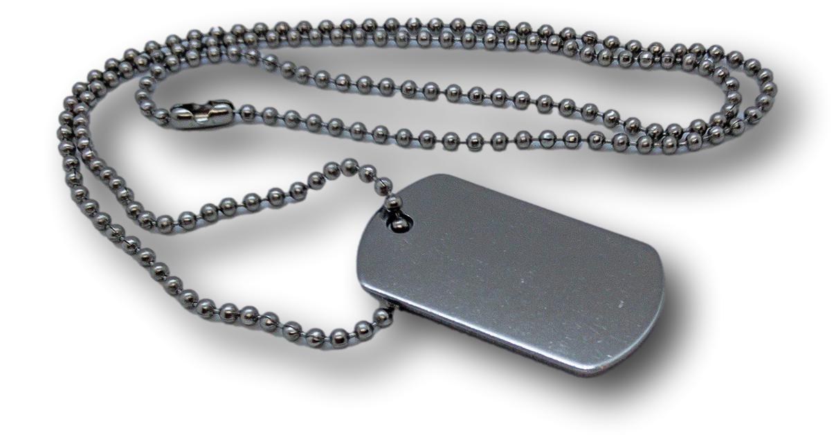 100 Custom Military Size Metal Dog Tags - 100 Tags with Chains -  SophiaImpressions