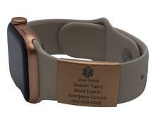 Charger l&#39;image dans la galerie, Apple Watch ID Tag | Rose Gold Color Stainless Steel | My Custom ID™
