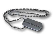 Charger l&#39;image dans la galerie, Collier militaire Dog Tag - Acier inoxydable - Gravé au laser
