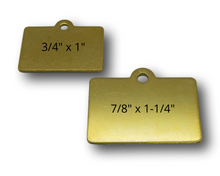 Load image into Gallery viewer, Dog Tag, Brass ID tags, Rectangular Dog Tag Personalized.
