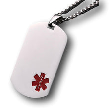 Charger l&#39;image dans la galerie, Dog Tag Pendent Necklace, Personalized Engraved Stainless Steel, Unisex Necklace.
