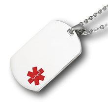 Charger l&#39;image dans la galerie, Dog Tag Pendent Necklace, Personalized Engraved Stainless Steel, Unisex Necklace.
