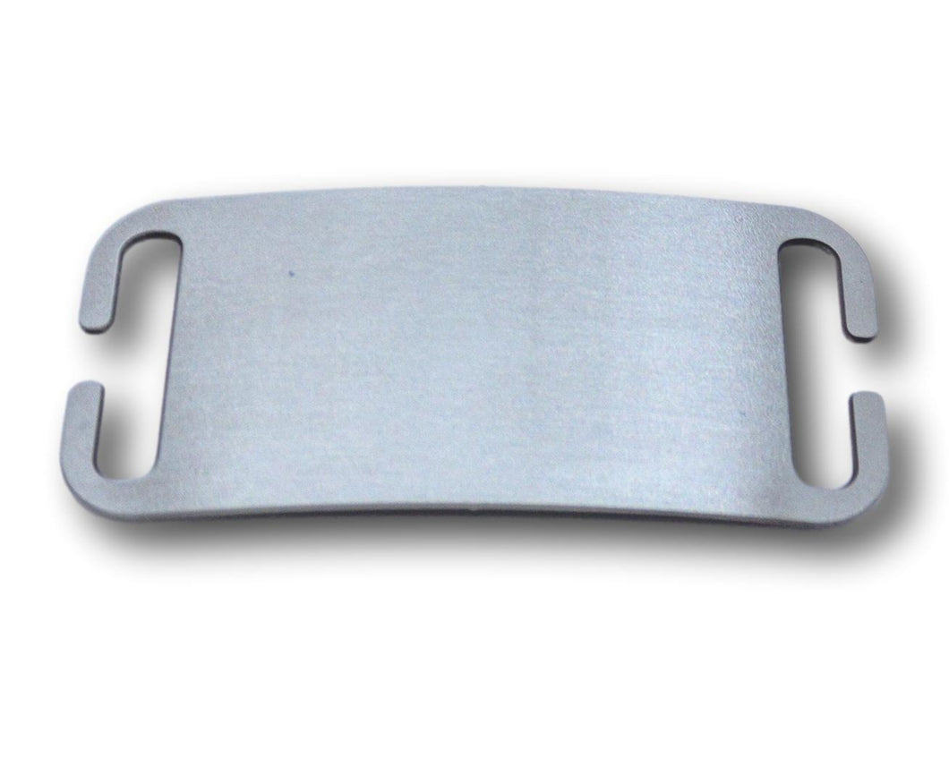 slide on dog tag silver