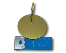 Load image into Gallery viewer, Shop Big round brass id tag | Laser engraved | My Custom ID™
