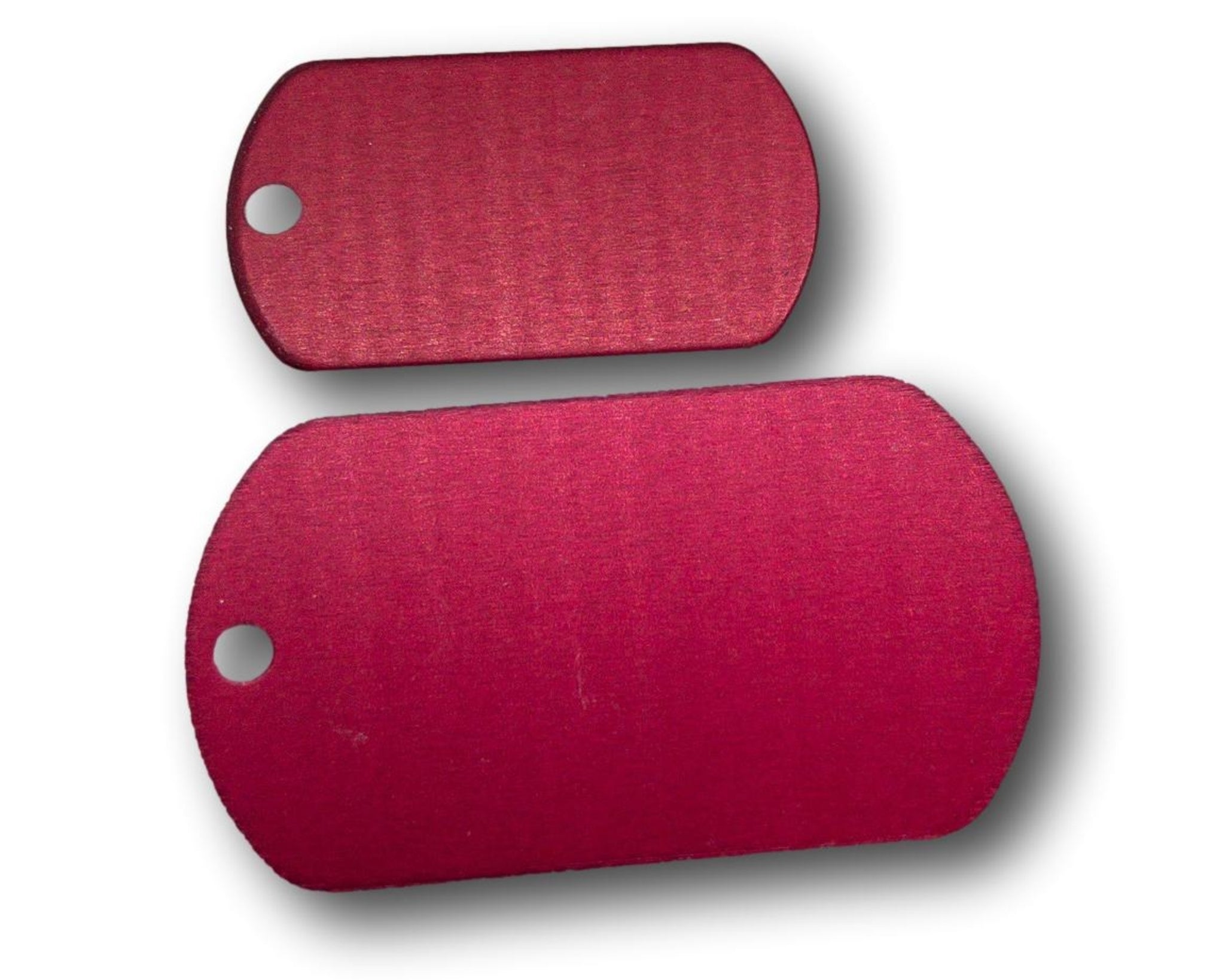 Personalized Military Dog Tags - RED Aluminum