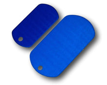 Charger l&#39;image dans la galerie, Collier Dog Tag Militaire - Aluminium Bleu Gravé
