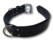 Load image into Gallery viewer, Personalized Dog collar | Black leather dog collar | My Custom ID™
