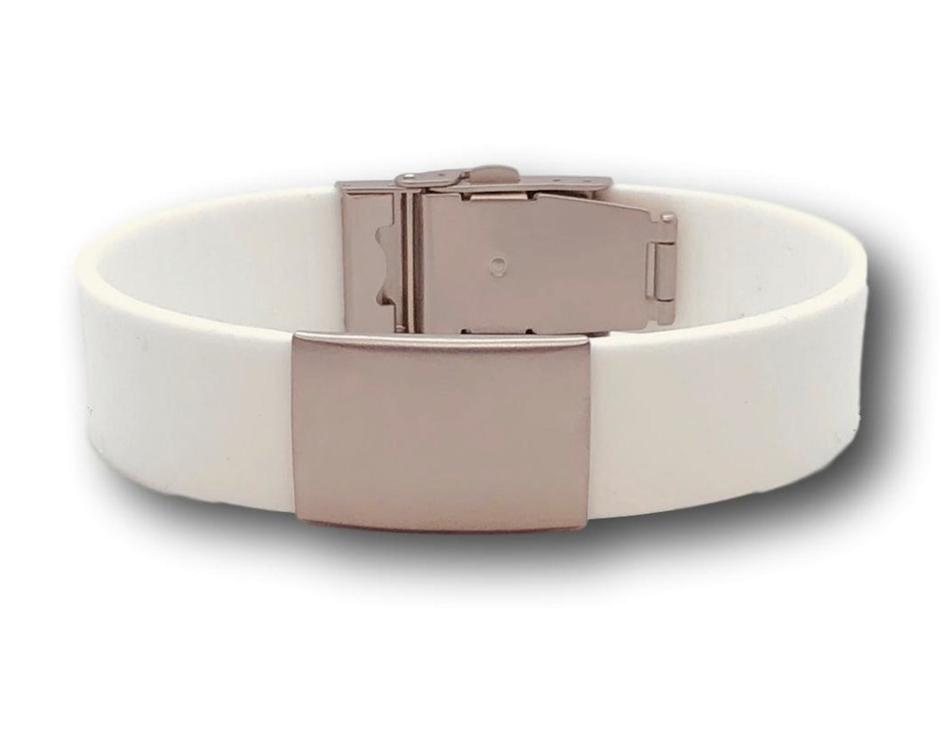 White silicone bracelet